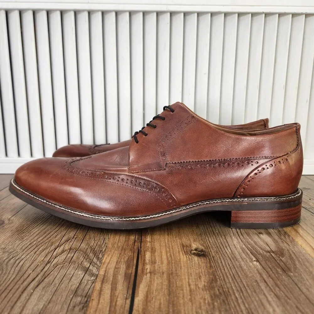 Cole Haan Modern Essentials Grand.OS Wingtip Mens 13 W Brown Leather Derby Shoes
